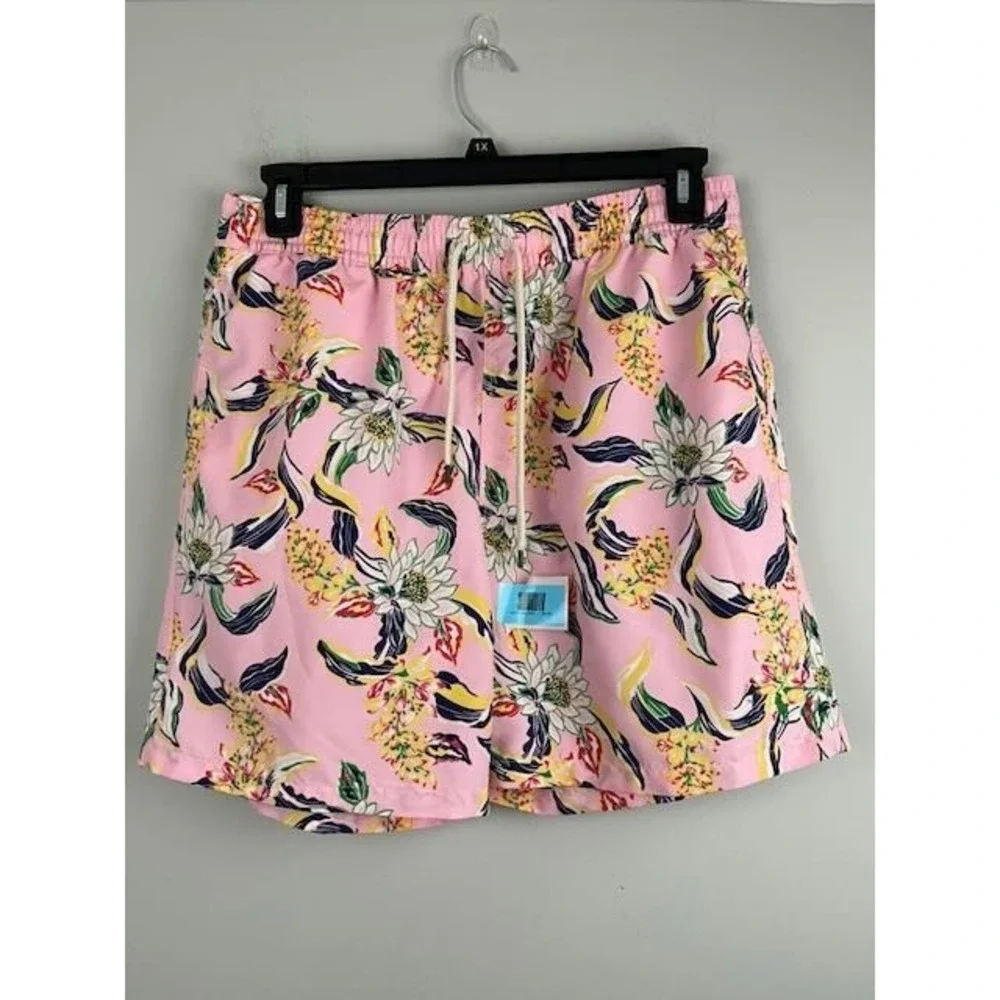 Polo Ralph Lauren Pink Floral Swim Trunks Men's Large – Tropical Print Board